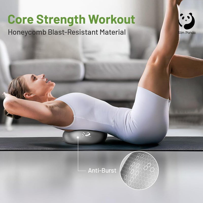 Slim Panda Pilates Ball, 9 Inch Small Exercise Ball, Anti Burst Mini Yoga Ball for Stability, Workout, Barre, Core Strength, Physical Therapy, Balance, Stretching - Image 3